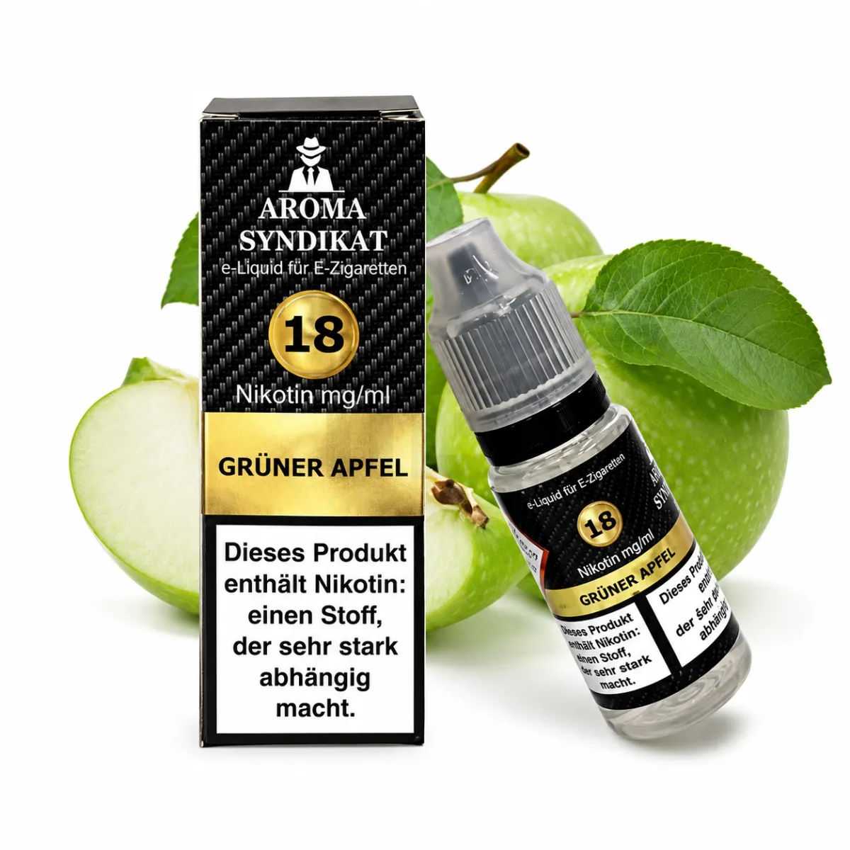 Aroma Syndikat - Nikotinsalz-Liquids - 10ml - Grüner Apfel - 18mg