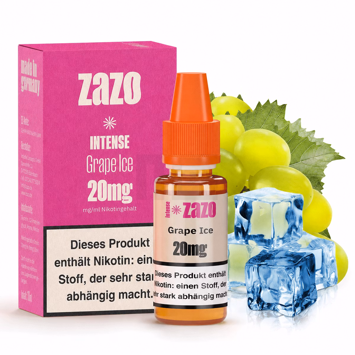 Zazo Intense - Nikotionsalz-Liquid - Grape Ice - 10ml - 20mg