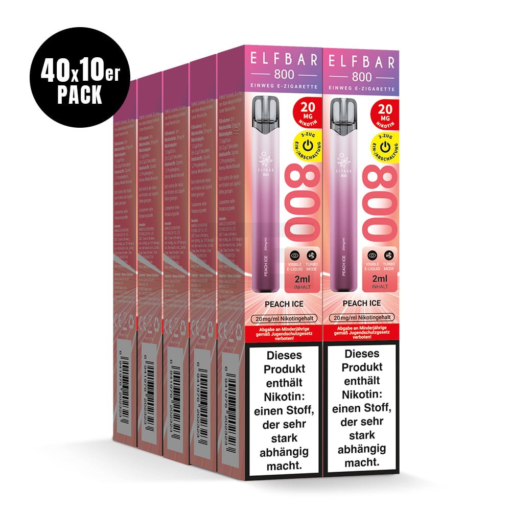Elfbar - 800 - Einweg E-Zigarette - 20mg - CP - Peach Ice