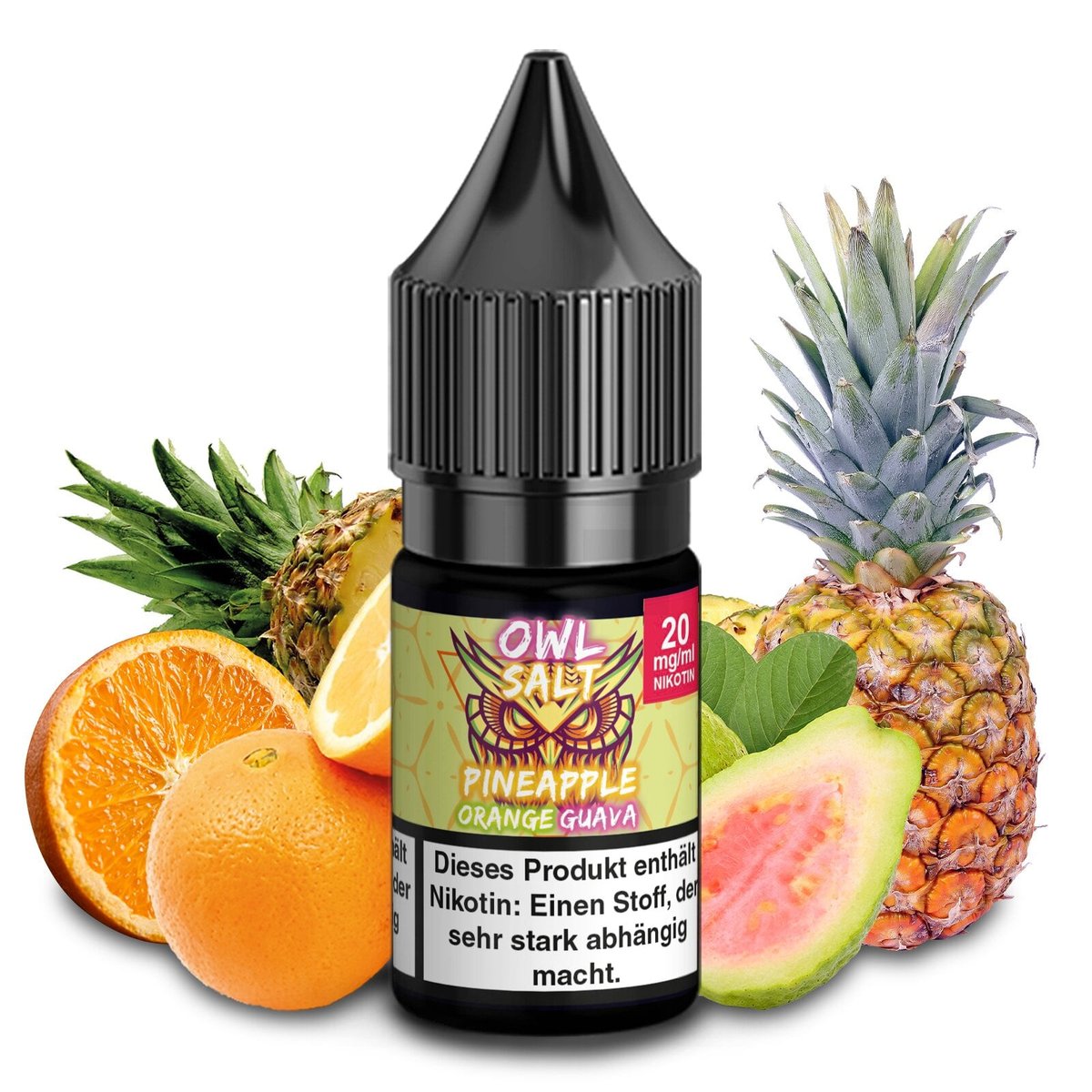 owl-salt-10ml-10mg-pineappleorange-vanilla-20mg OWL Salt - PIneapple Orange Guave - Nikotinsalz Liquid - 10ml - 20mg