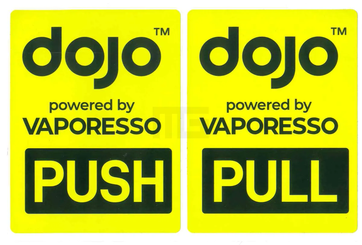 Vaporesso - Dojo - Push / Pull - Sticker - 10x13cm