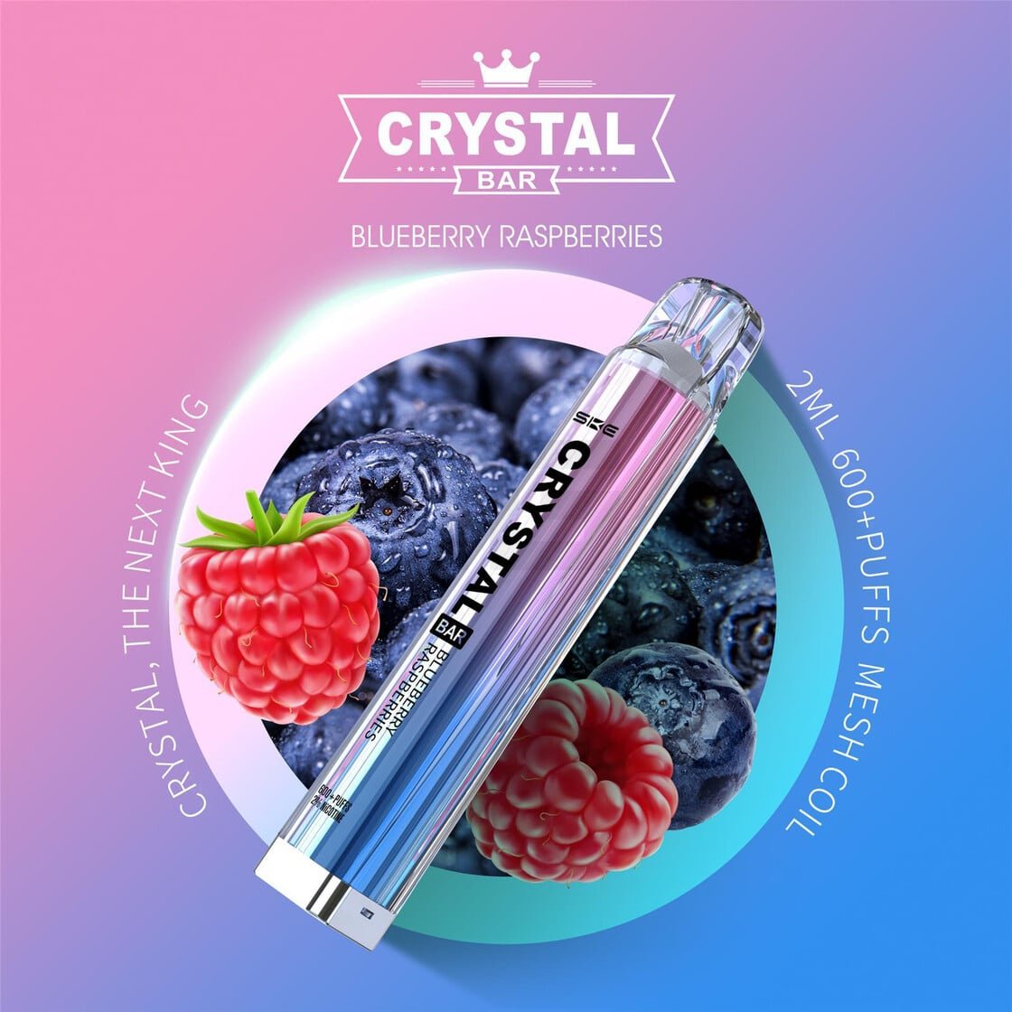 crystal-bar-einweg-blueberry-raspberries-2 Crystal Bar - Einweg E-Zigarette - Blueberry Raspberries