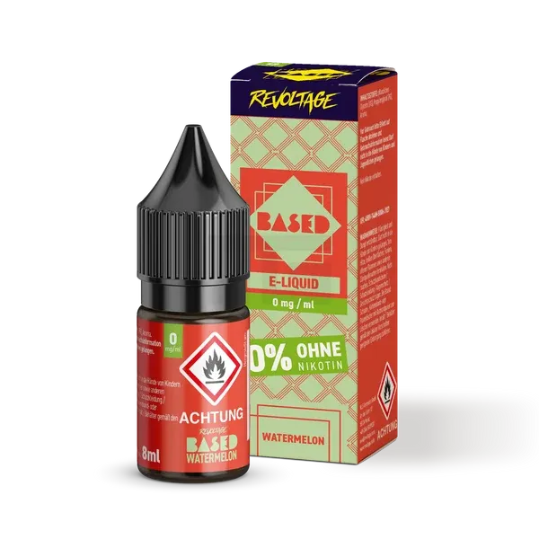 Revoltage - BASED - Nikotinsalz-Liquid - Watermelon - 8ml - 0mg Revoltage - BASED - Nikotinsalz-Liquid - Watermelon - 8ml - 0mg