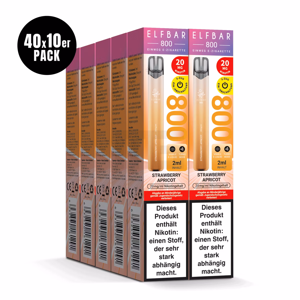 elfbar-800-strawberry-apricot-4 Elfbar - 800 - Einweg E-Zigarette - 20mg - CP - Strawberry Apricot