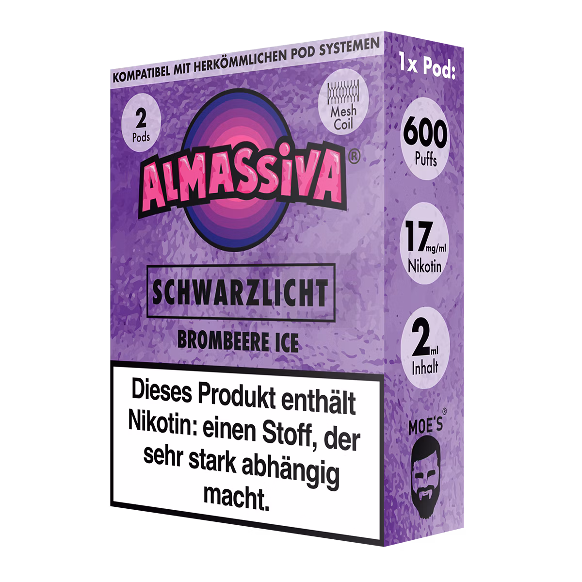 Al Massiva - Prefilled Pod - 2ml - 2er Pack - Schwarzlicht