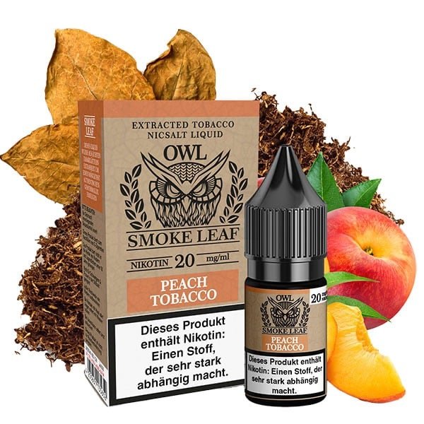owl-smoke-leaf-peach-tobacco-10ml-20mg-2 OWL Smoke Leaf - Peach Tobacco - Nikotinsalz Liquid - 10ml - 20mg