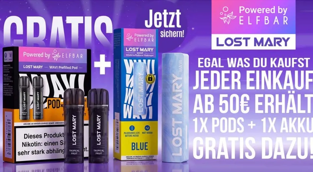 Lost Mary - Wavi - Promotion (Gratis Basisgerät + Prefilled Pods)