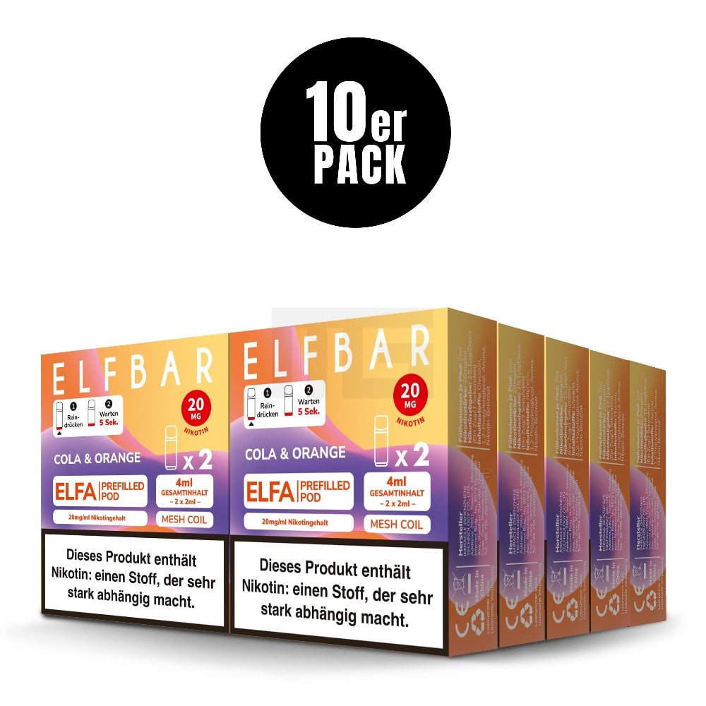 Elfbar - ELFA - Prefilled Pod - 2ml - 2er Pack - Cola & Orange
