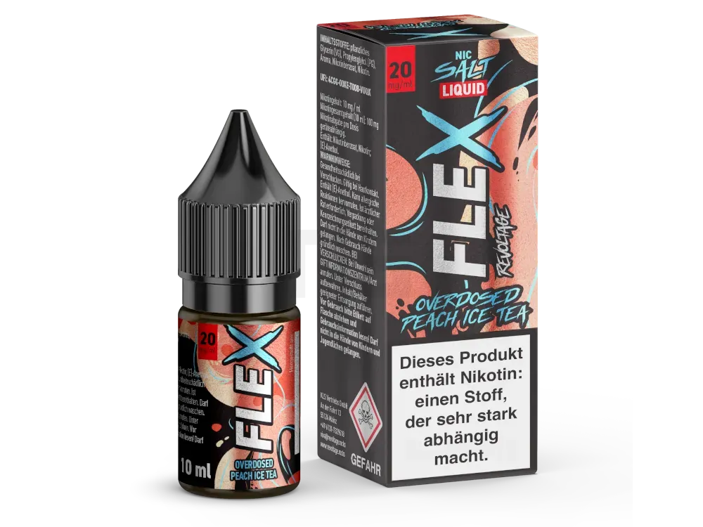 Revoltage - Flex - Nikotinsalzliquid - 10ml - Peach Ice Tea - 20mg Revoltage - Flex - Nikotinsalzliquid - 10ml - Peach Ice Tea - 20mg