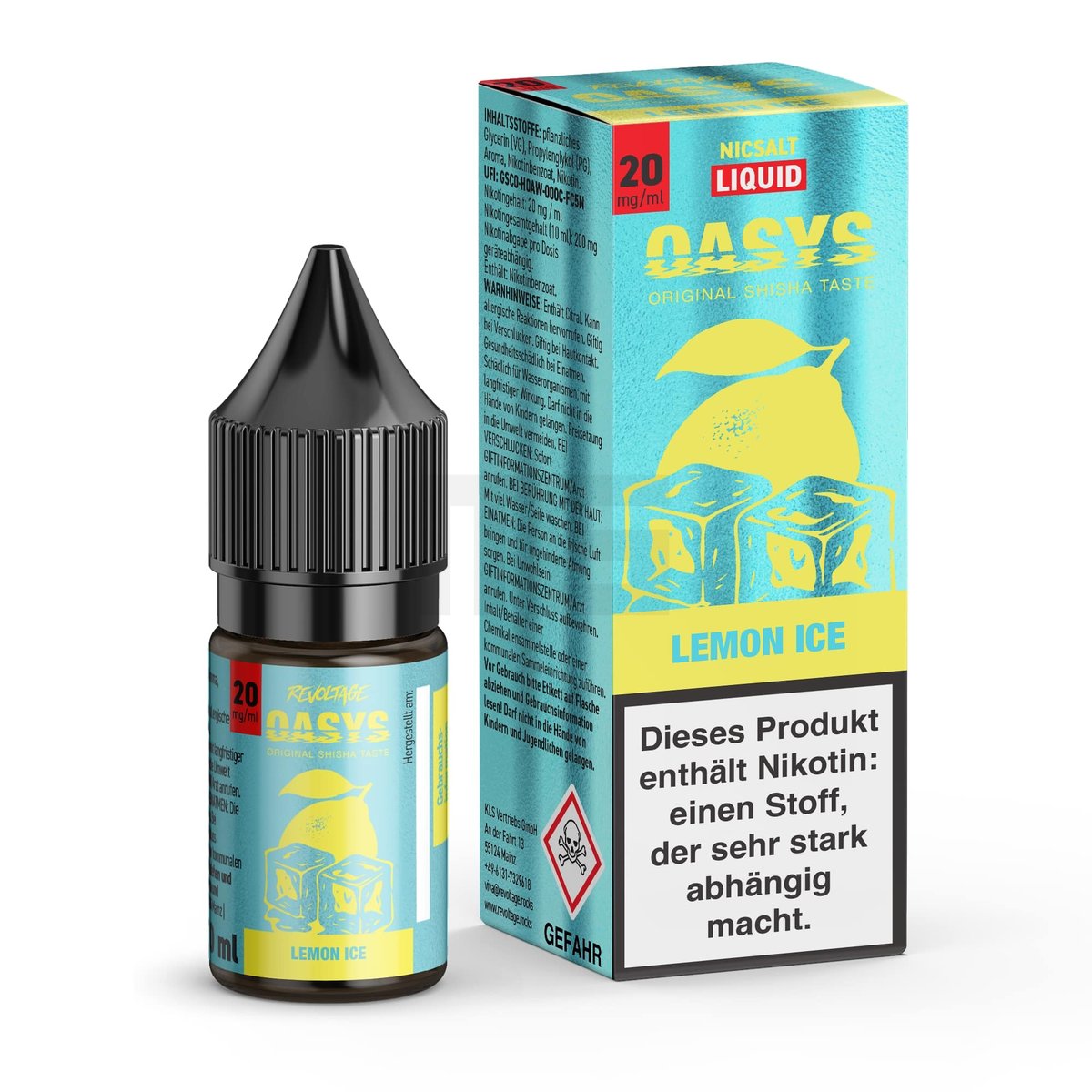 Oasys - Nikotinsalz Liquids - 10ml - Lemon Ice - 20mg