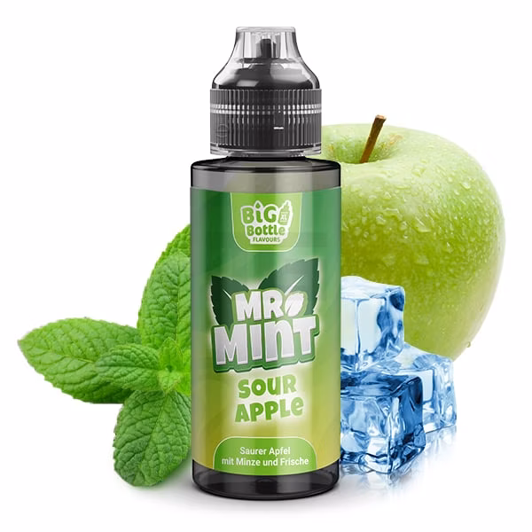 MR. MINT - by BIG BOTTLE - Aroma - 10ml - Sour Apple | Inhalt : 10ml | Nikotinstärke : 0mg | Paketgröße : 1er Packung