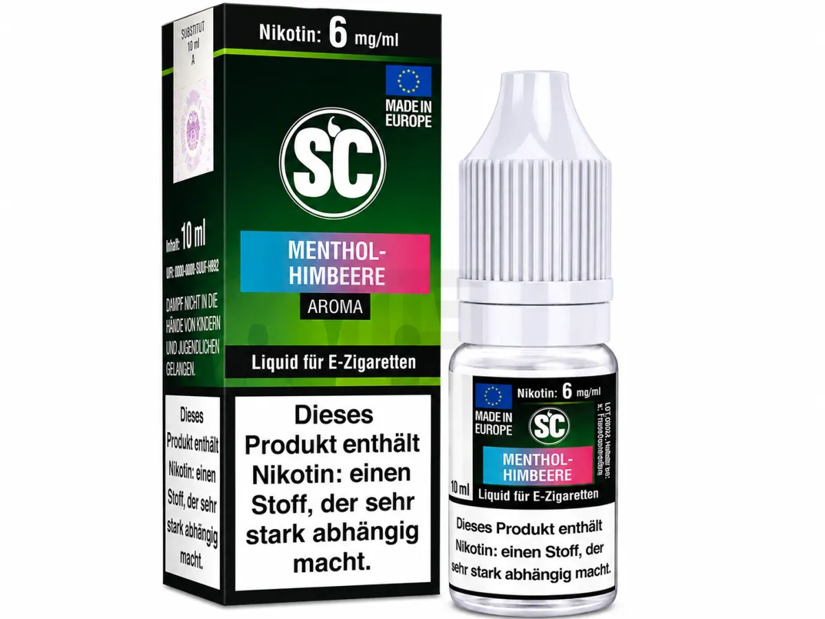 SC - Menthol-Himbeere- Nikotin Liquid - 10ml - 6mg