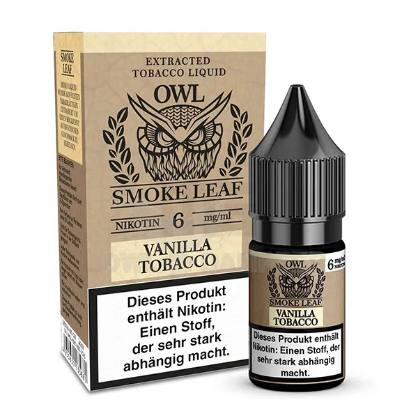OWL Smoke Leaf Nikotin-Liquid Vanilla Tobacco 10ml 6mg OWL Smoke Leaf Nikotin-Liquid Vanilla Tobacco 10ml 6mg