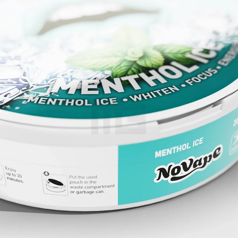 NoVape - Koffein Pouches - Menthol Ice - 80mg - 20 Stück NoVape - Koffein Pouches - Menthol Ice - 80mg - 20 Stück