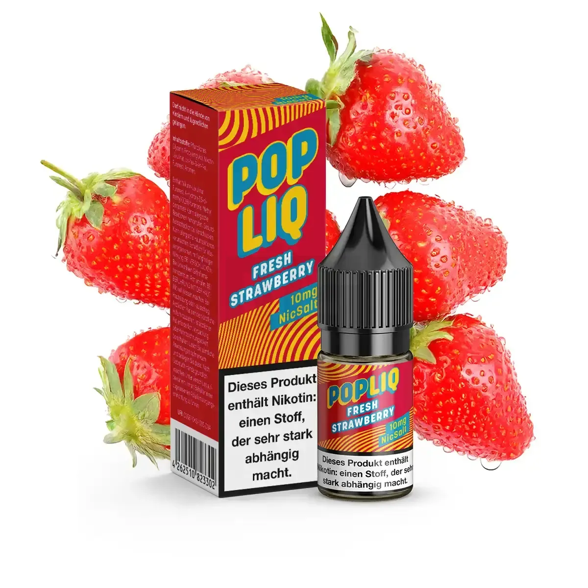 PopLiq Nikotinsalz-Liquid Fresh Strawberry 10ml 10mg PopLiq Nikotinsalz-Liquid Fresh Strawberry 10ml 10mg