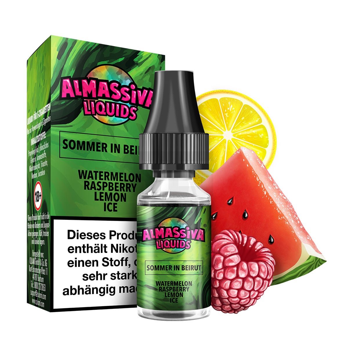 al_massiva_liquid_sommer_in_beirut_bottle_box_fruit Al Massiva - Sommer in Beirut - Nikotinsalzliquid - 10ml - 17mg