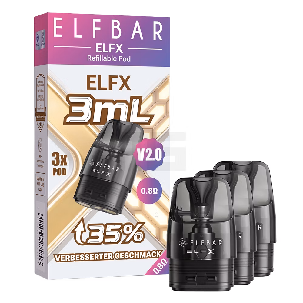 Elfbar - ELFX V2 - Pod Tank Verdampfer - 3er Paket - 0.8 Ohm - 3ml