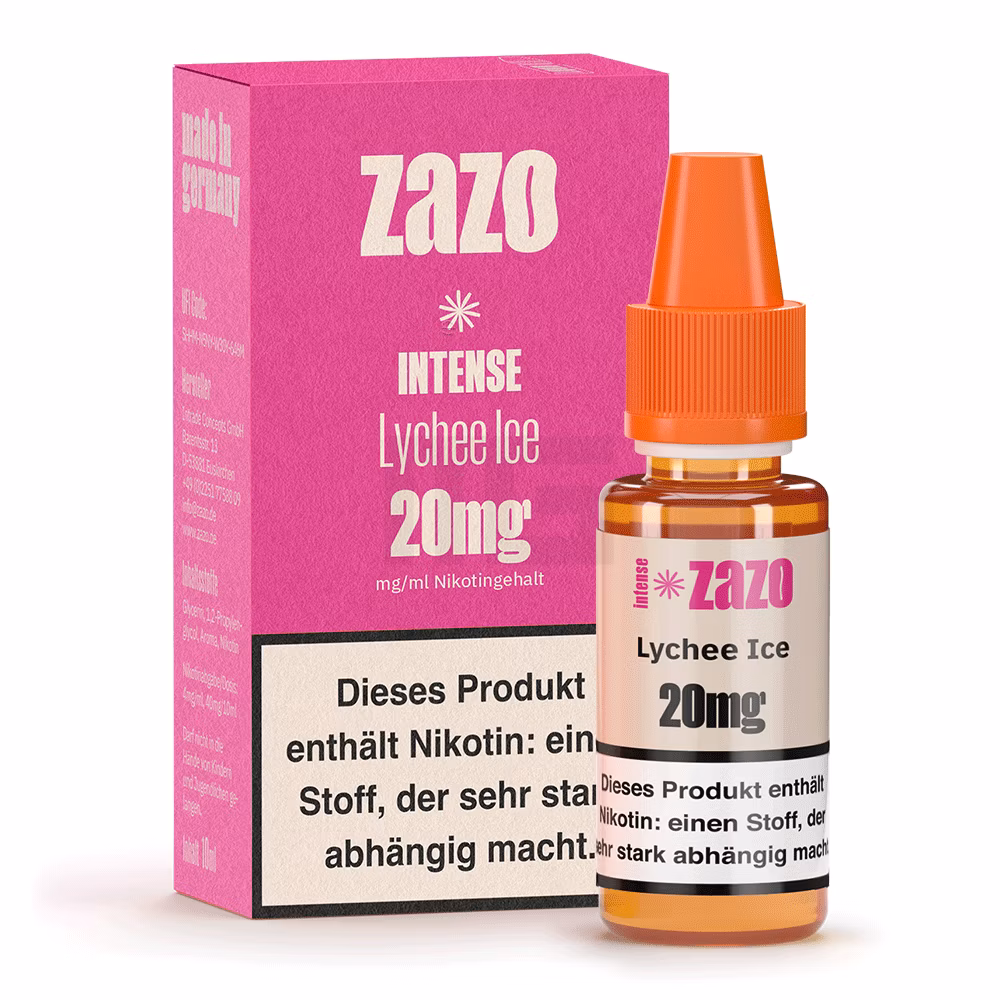 Zazo Intense - Nikotionsalz-Liquid - 10ml - Lychee Ice | Nikotinsalz-Stärke : 20mg | Paketgröße : 1er Packung