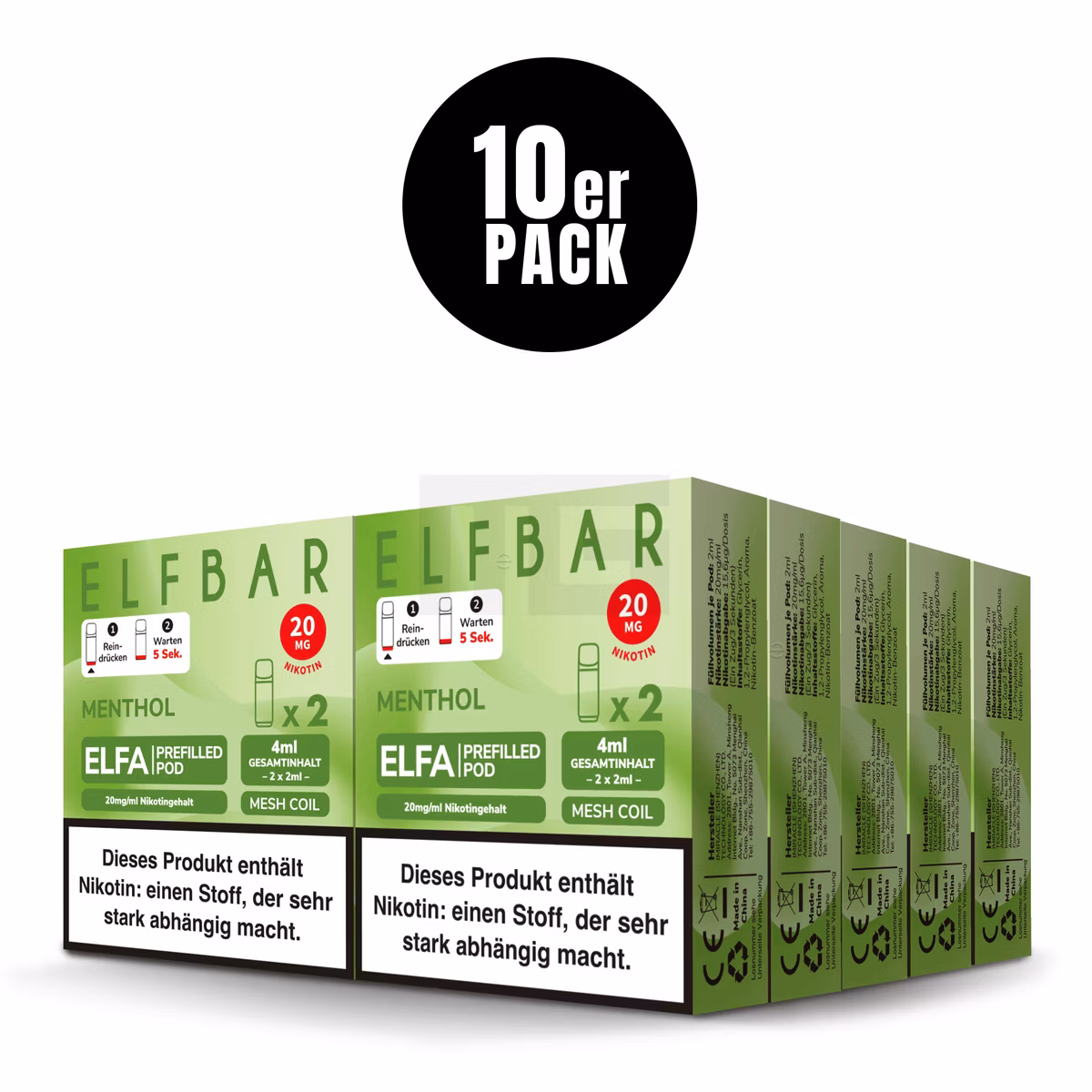 Elfbar - ELFA - Prefilled Pod - 2ml - 2er Pack - Menthol