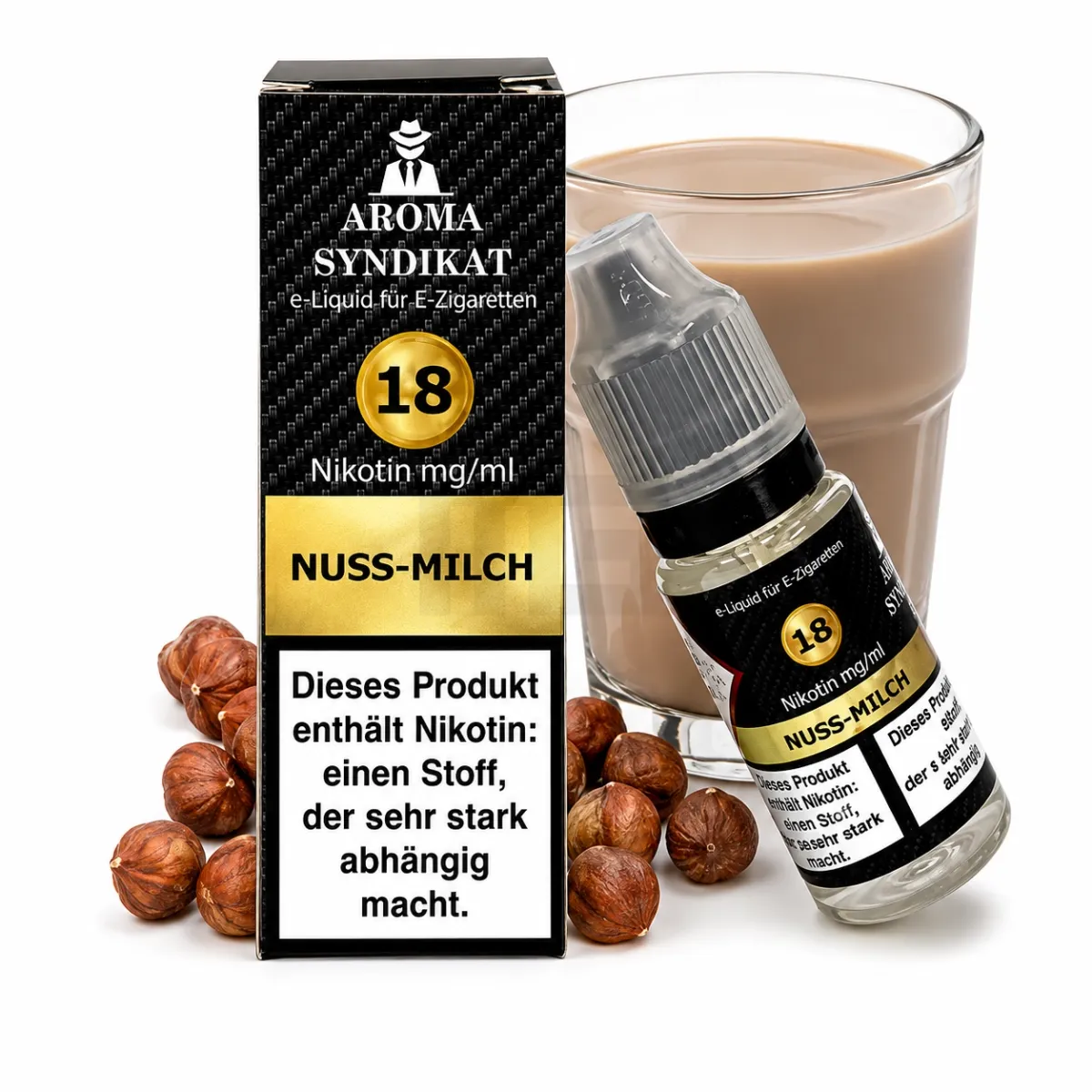 Aroma Syndikat - Nikotinsalz-Liquids - 10ml - Nuss Milch - 18mg