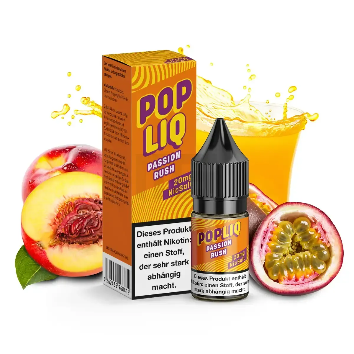 PopLiq Nikotinsalz-Liquid Passion Rush 10ml 20mg