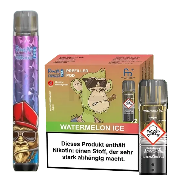 RandM Tornado- Prefilled Pods + Basisgerät - Starter Kit RandM Tornado- Prefilled Pods + Basisgerät - Starter Kit
