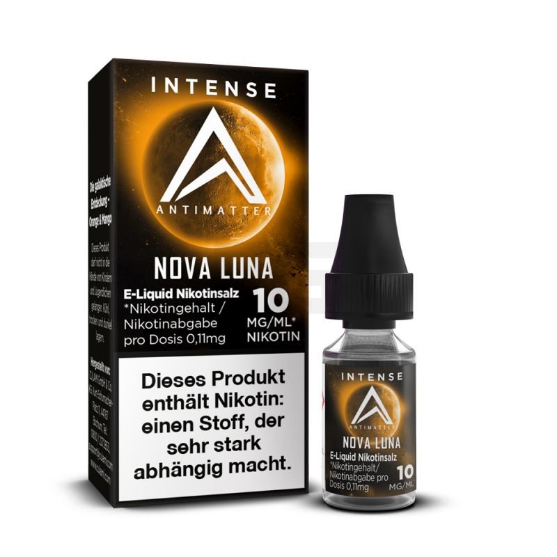 Antimatter - Intense - Nova Luna - Nikotinsalz Liquid - 10ml - 10mg Antimatter - Intense - Nova Luna - Nikotinsalz Liquid - 10ml - 10mg