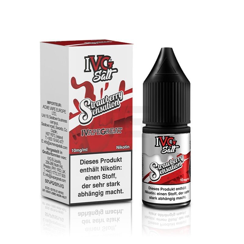 ivg-salts-strawberry-sensation-liquid-10ml IVG - Salt - Nikotinsalz-Liquid - Strawberry Sensation - 20mg - 10ml
