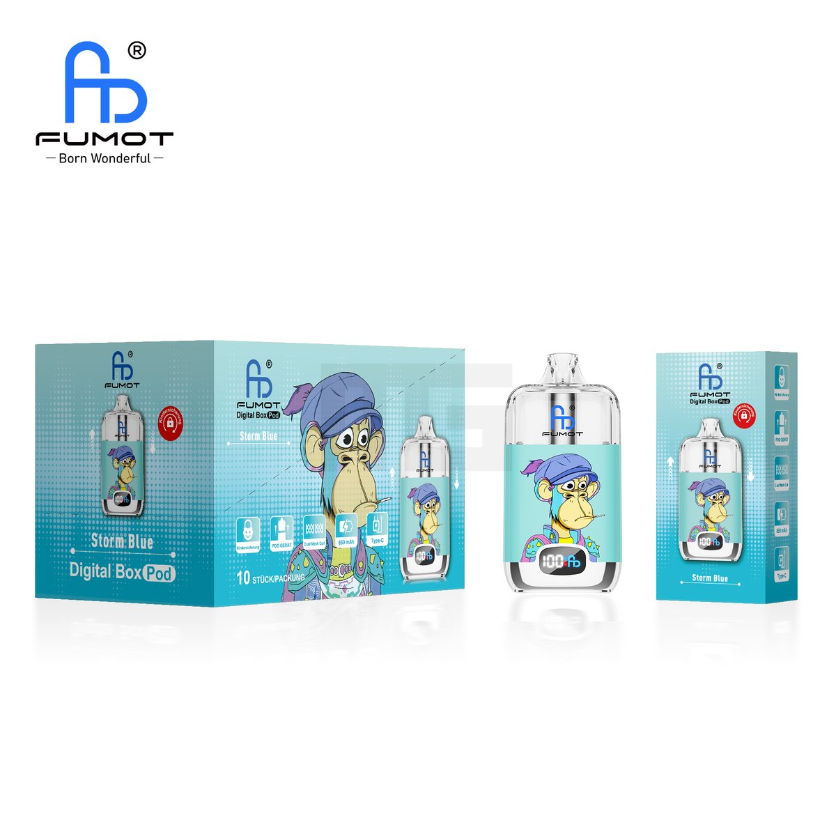 RandM - Tornado Box - 12000 - Pod Kit - Storm Blue RandM - Tornado Box - 12000 - Pod Kit - Storm Blue