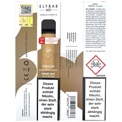 Elf Bar 600 - Tobacco