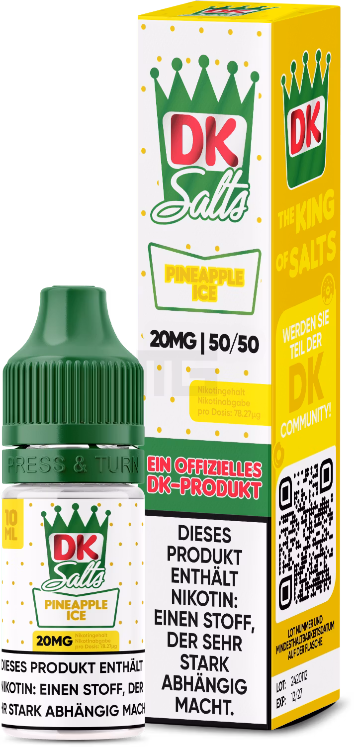 DK Salts - Nikotinsalz-Liquid - 10ml - Pineapple Ice - 20mg