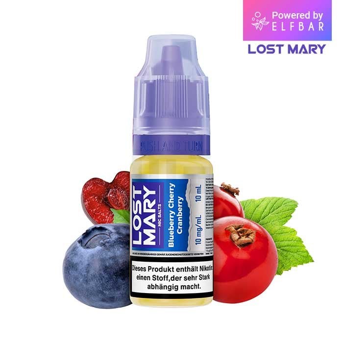 Lost Mary Nikotinsalz-Liquid - Blueberry Cherry Cranberry | Nikotinsalz-Stärke : 10mg
