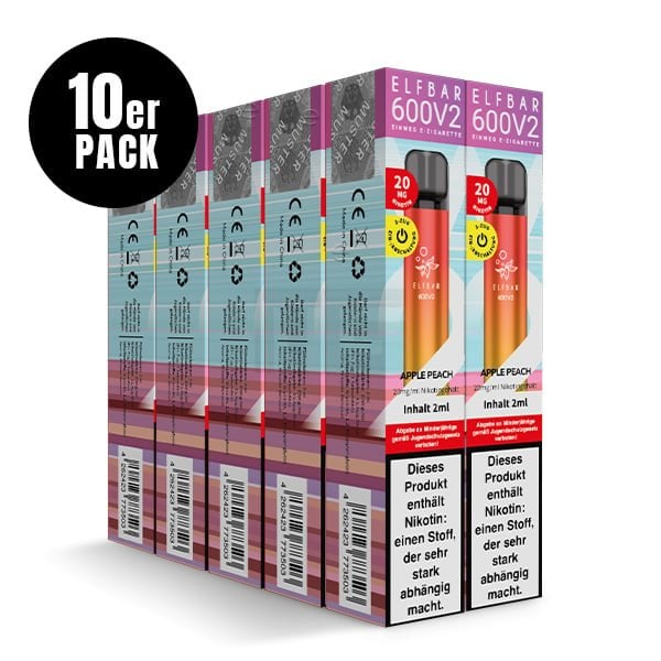 Elf Bar 600 V2 - Einweg E-Zigarette - Apple Peach - 20mg