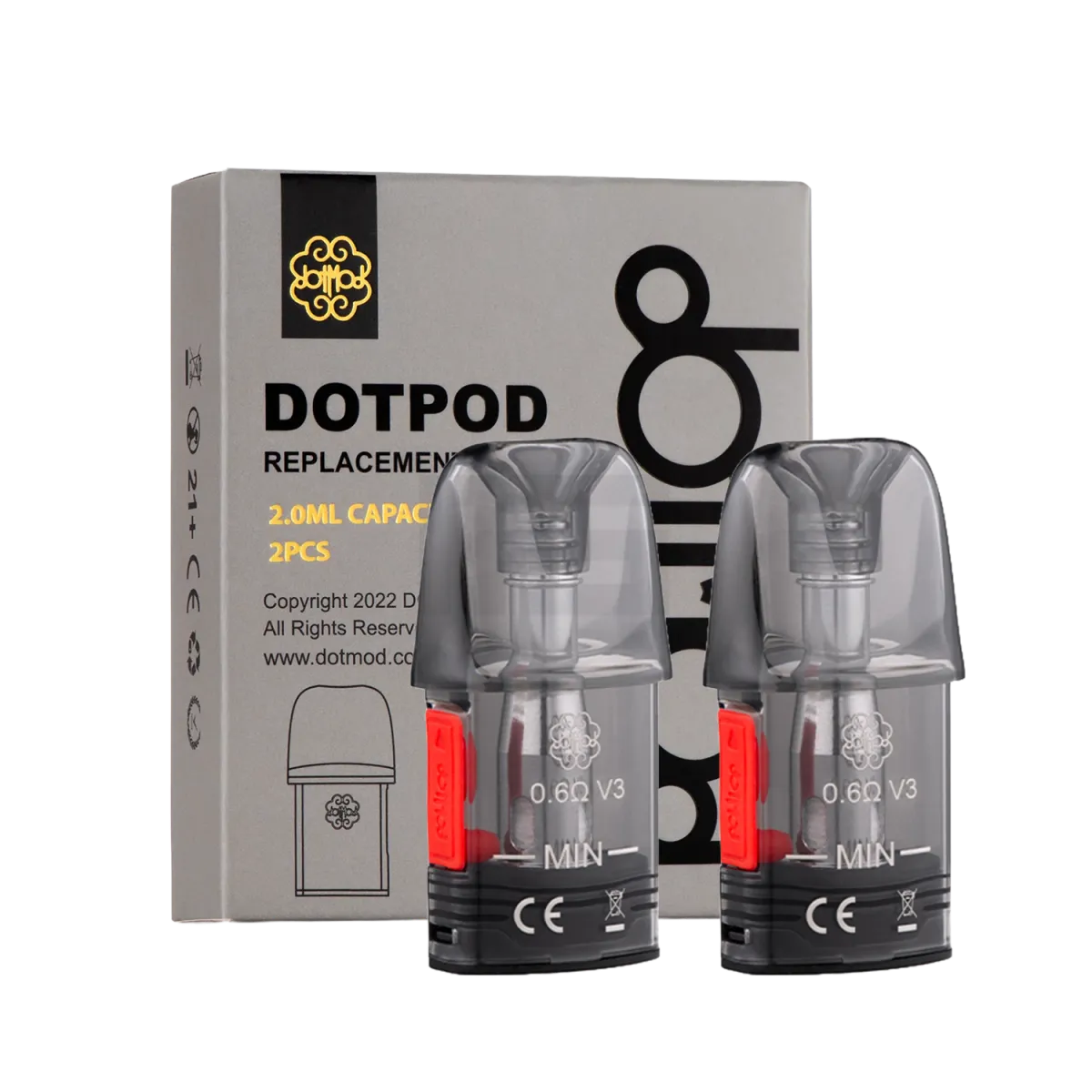 DotMod dotPod Nano V3.1 Pod Tank Verdampfer 2er Paket 2ml 0.6 Ohm DotMod dotPod Nano V3.1 Pod Tank Verdampfer 2er Paket 2ml 0.6 Ohm