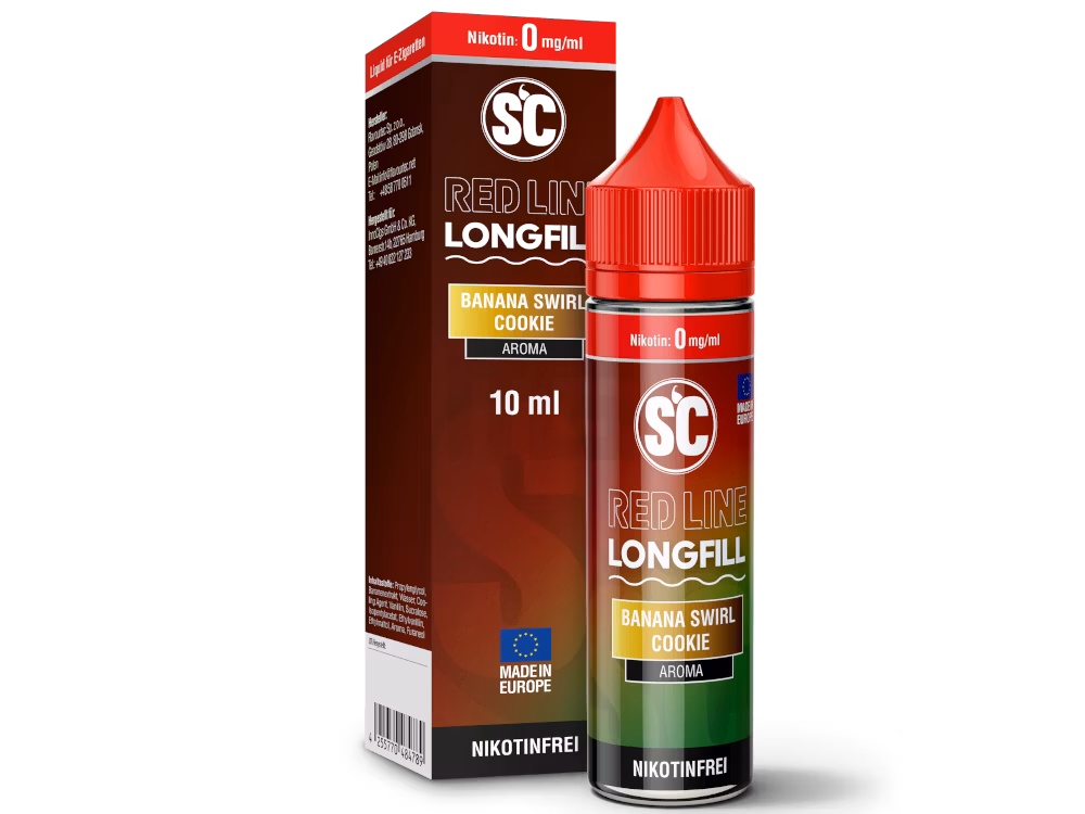 SC Red Line - Aroma - 10ml - Banana Swirl Cookie | Inhalt : 10ml | Nikotinstärke : 0mg | Paketgröße : 1er Packung