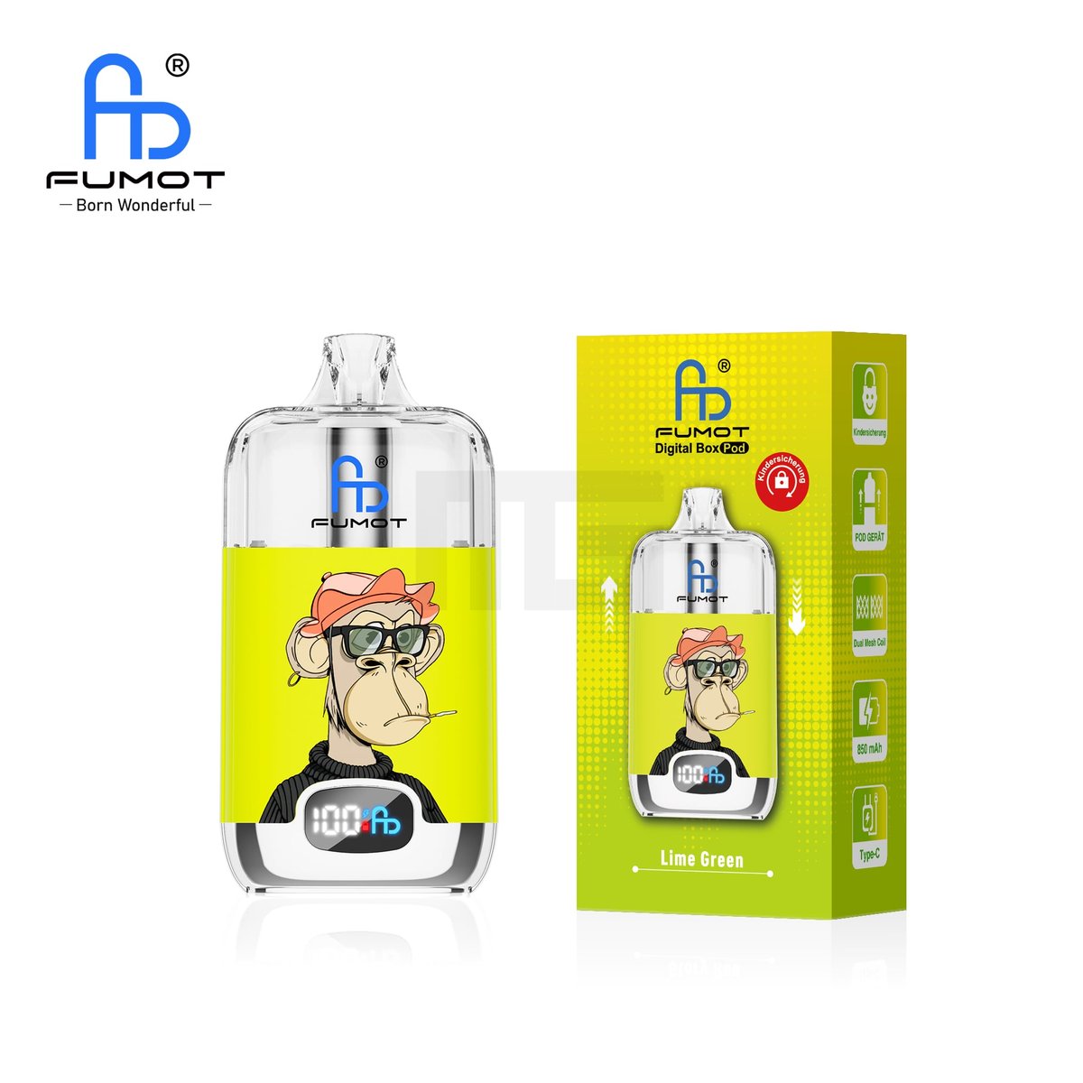 RandM - Digital Box - Pod Kit - Lime Green