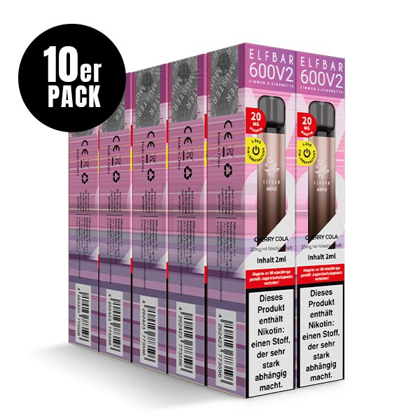 Elf Bar 600 V2 - Einweg E-Zigarette - Cherry Cola - 20mg