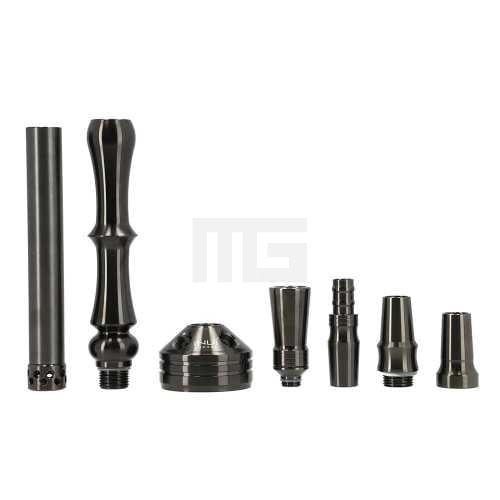 Invi Shisha Paradox Edelstahl Gun Metal Bottom Red