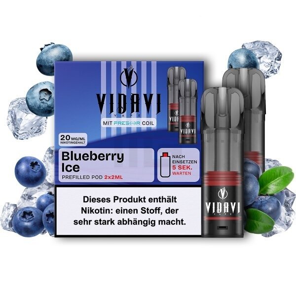 VIDAVI - Prefilled Pod - 2ml - 2er Pack - Blueberry Ice VIDAVI - Prefilled Pod - 2ml - 2er Pack - Blueberry Ice