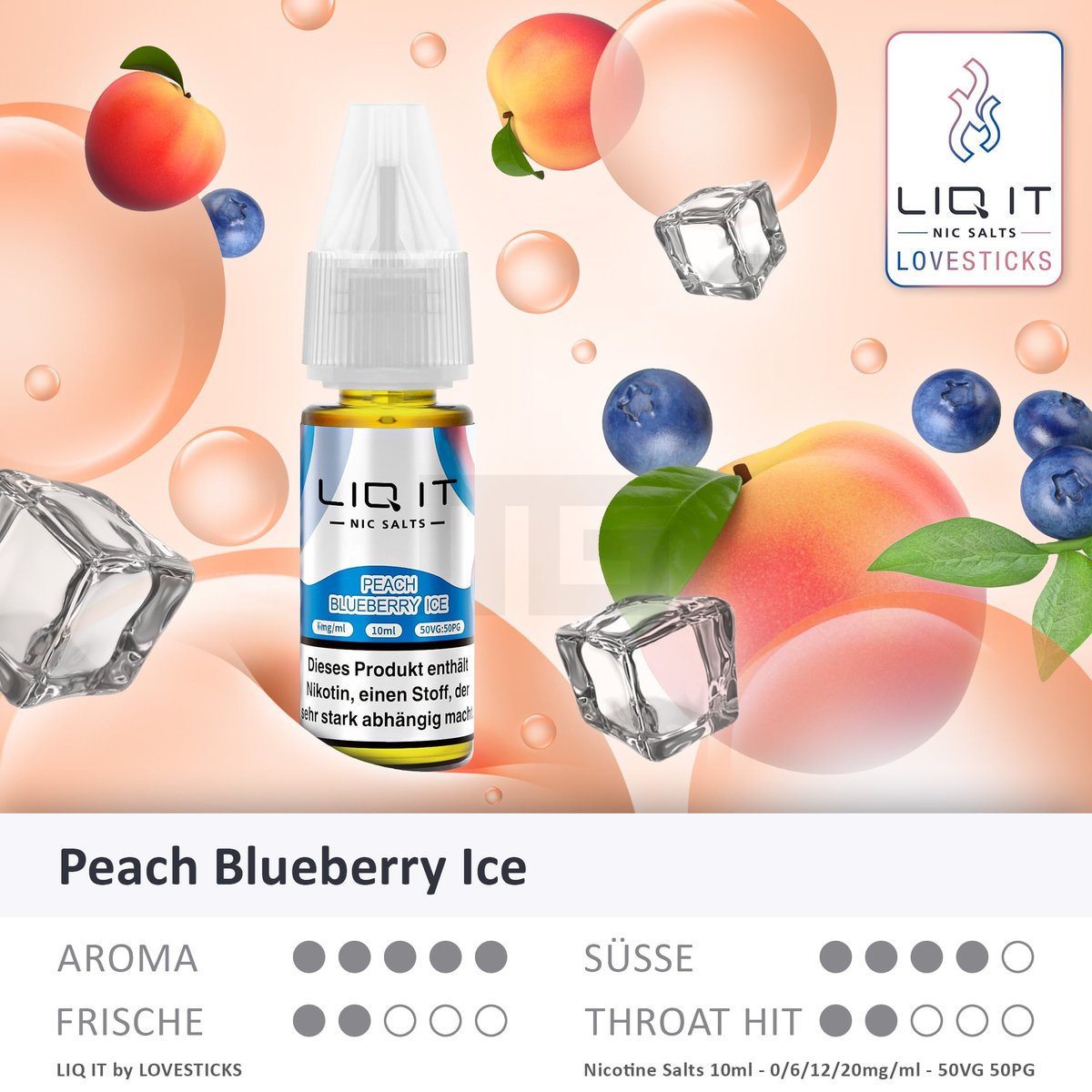 LIQ IT - Nikotinsalz-Liquid - 10ml - Blueberry Ice - 20mg