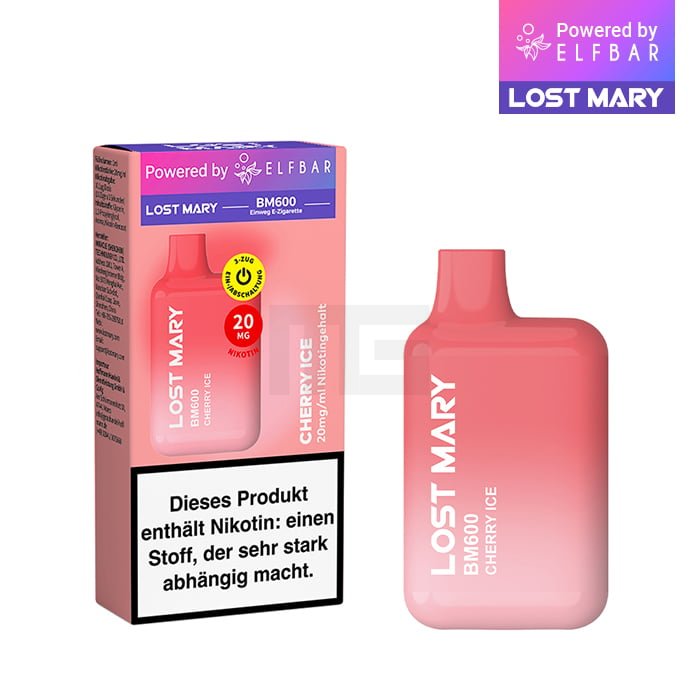 Lost Mary - BM600 - Einweg E-Zigarette - Cherry Ice - 20mg - 1er Packung Lost Mary - BM600 - Einweg E-Zigarette - Cherry Ice - 20mg - 1er Packung