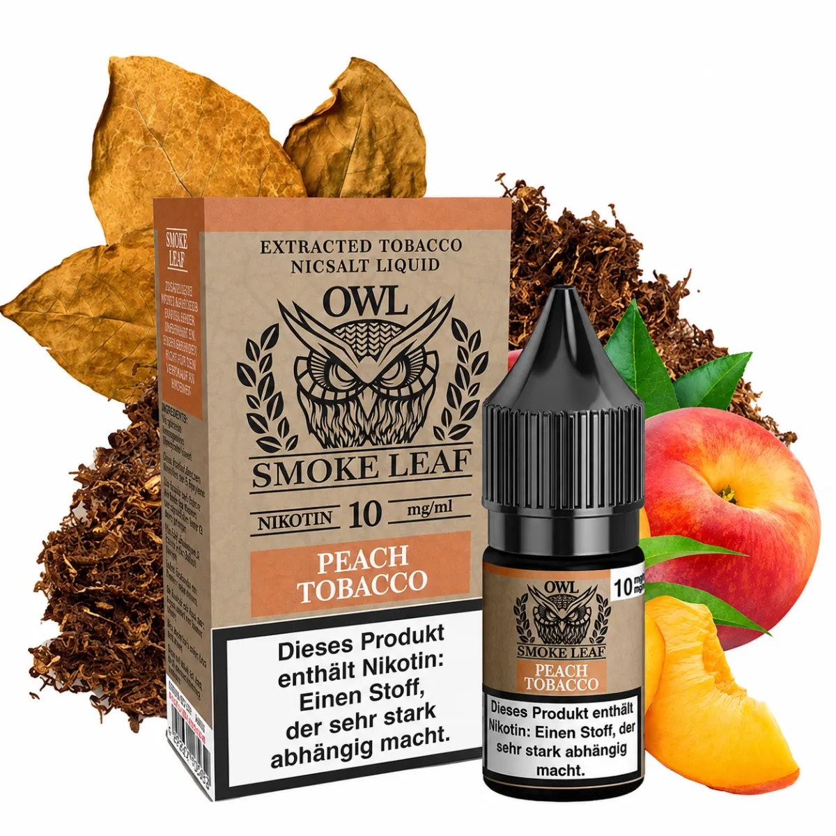 OWL Smoke Leaf -Nikotinsalz Liquid - 10ml - Peach Tobacco - 10mg