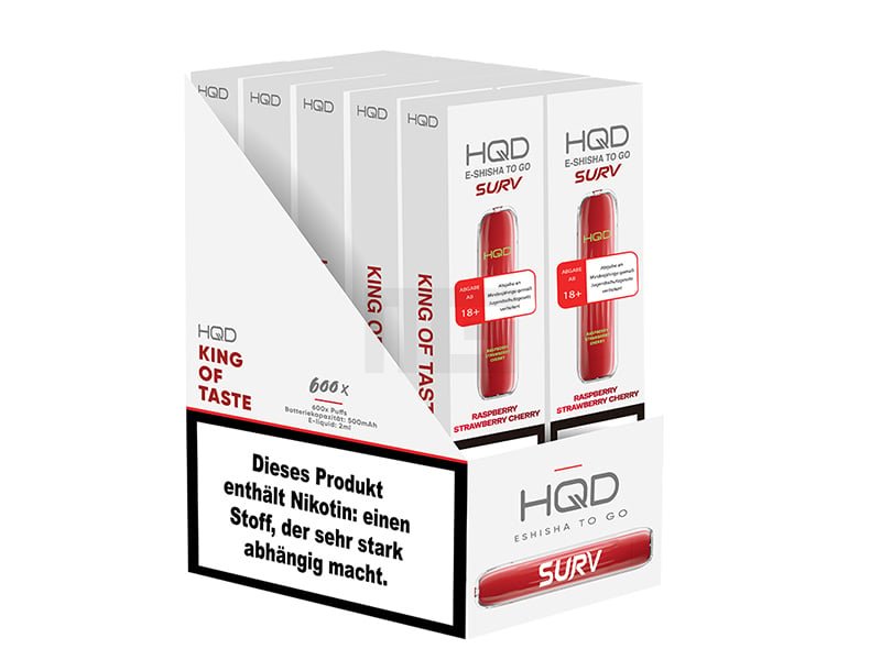 HQD - SURV - Einweg E-Zigarette - Raspberry Strawberry Cherry - 20mg