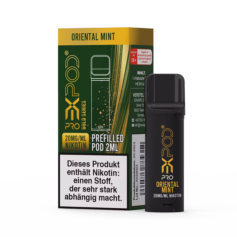 Expod Pro - Prefilled Pod - Gold Series - Oriental Mint - 20mg