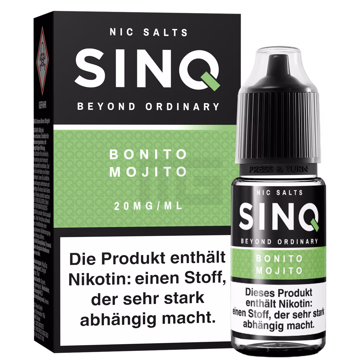 SINQ - Bonito Mojito - Nikotinsalz Liquids - 10ml - 20mg SINQ - Bonito Mojito - Nikotinsalz Liquids - 10ml - 20mg