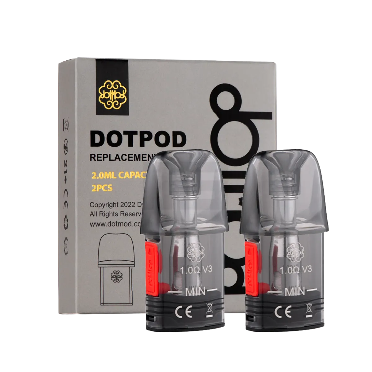 DotMod dotPod Nano V3.1 Pod Tank Verdampfer 2er Paket 2ml 1.0 Ohm DotMod dotPod Nano V3.1 Pod Tank Verdampfer 2er Paket 2ml 1.0 Ohm