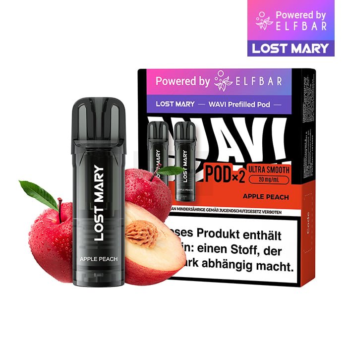 Lost Mary - Wavi - Prefilled Pods - Apple Peach - 20mg Lost Mary - Wavi - Prefilled Pods - Apple Peach - 20mg