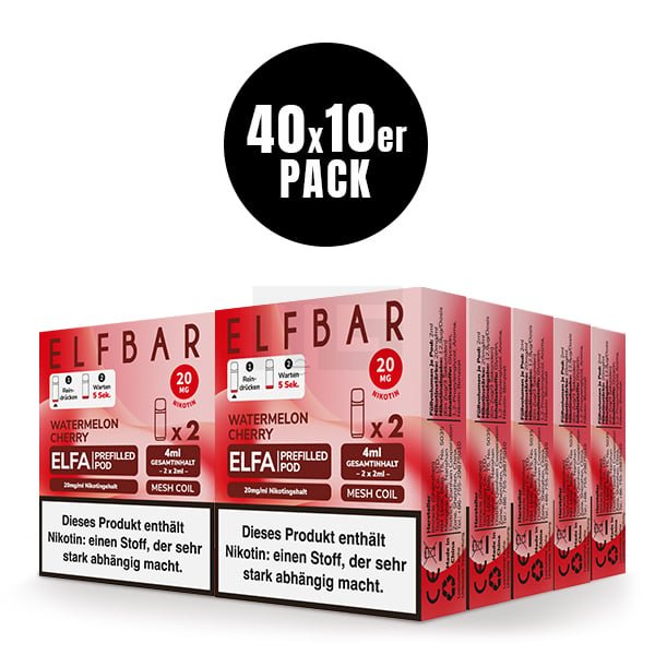 Elfbar - ELFA - Prefilled Pod - 2ml - 2er Pack - Watermelon Cherry Elfbar - ELFA - Prefilled Pod - 2ml - 2er Pack - Watermelon Cherry