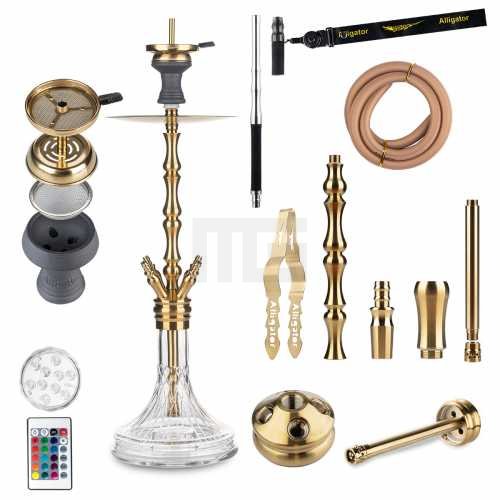 Shisha-Wasserpfeife-Alligator-Gator-Medium-Gold-freshisha-store
