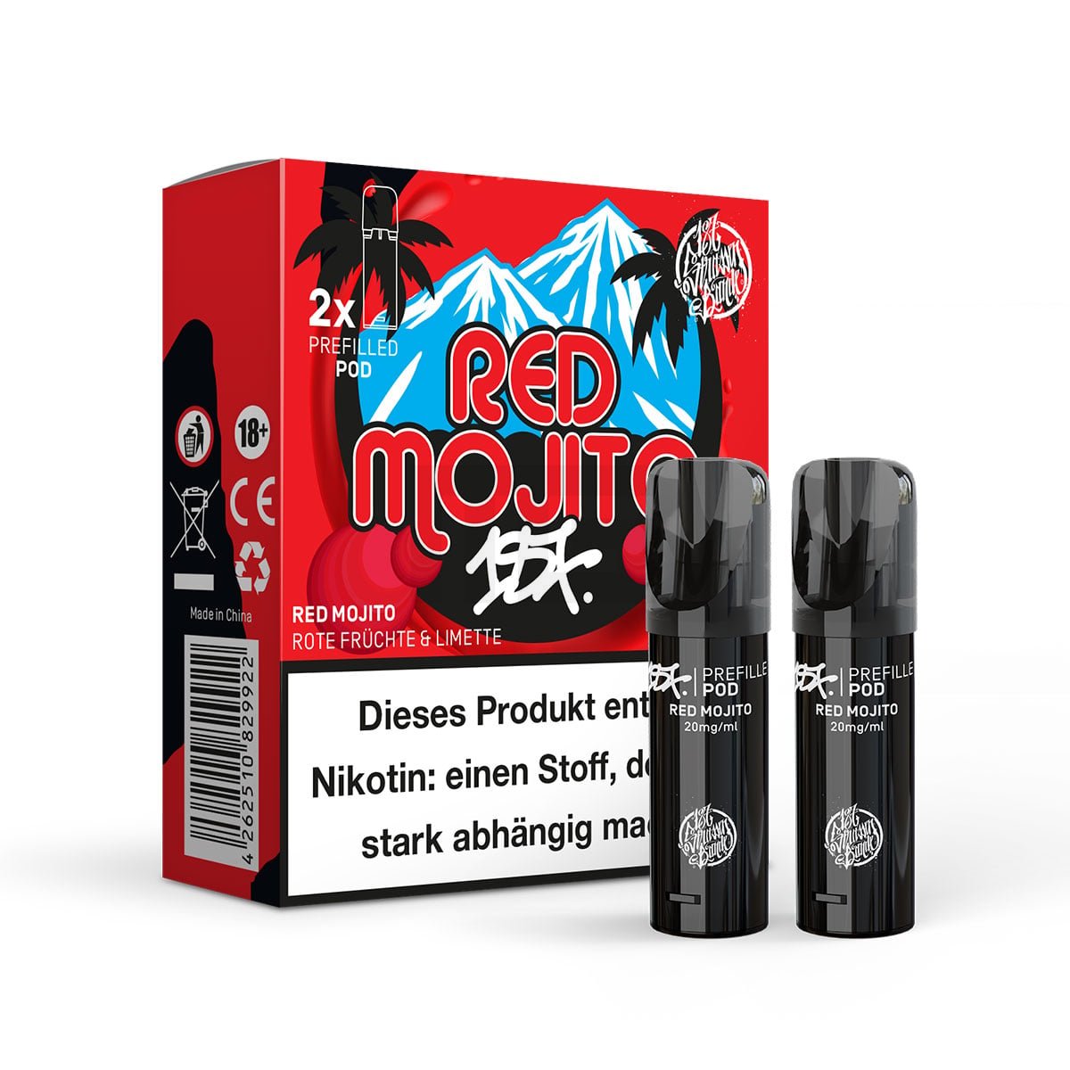 187 Straßenbande - Prefilled Pod - 2ml - 2er Pack - Red Mojito 187 Straßenbande - Prefilled Pod - 2ml - 2er Pack - Red Mojito
